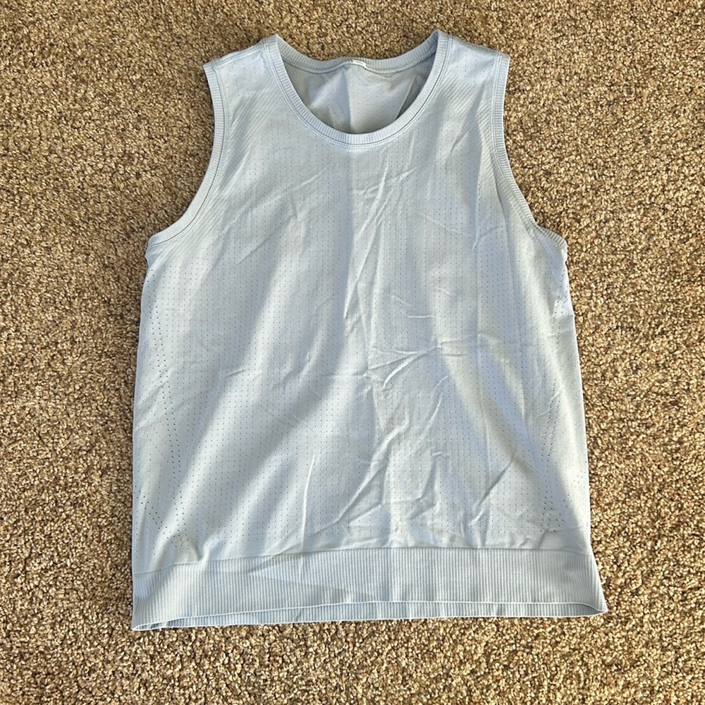 baby blue athletic tank top